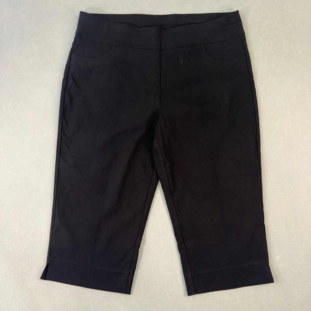 Ruby Rd Woman Black Slimming Contour Waistband Capri Pants 22W Core Essentials